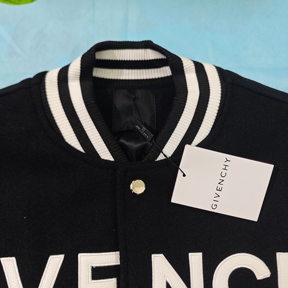 Givenchy Wool and Leather Bomb Jacket - Picture 3 of 10